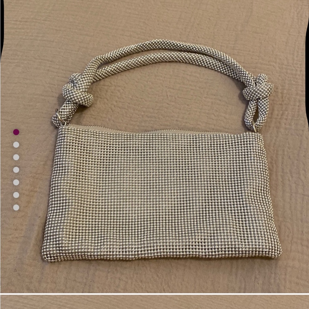 JEWEL BADGLEY MISCHKA BEAUTIFUL SILVER BAG . Perfect for evening party. New . - Picture 7 of 7